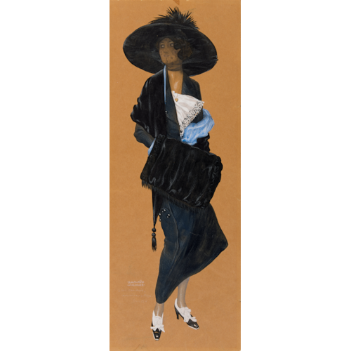An Elegant Woman with a Fur Muff